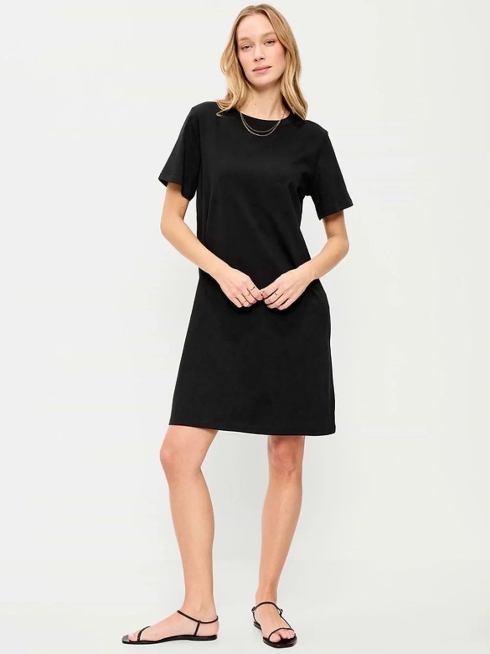 New Old Navy Black Short Sleeve T-Shirt Dress 2XL - Picture 5 of 10